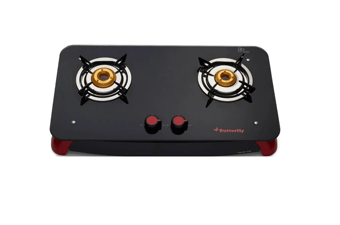BUTTERFLY SIGNATURE PLUS 2 BURNER GLASS TOP LPG GAS STOVE