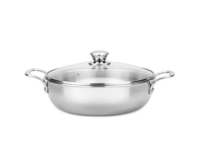 BUTTERFLY ROYALE TRI-PLY KADAI 240MM WITH GLASS LID