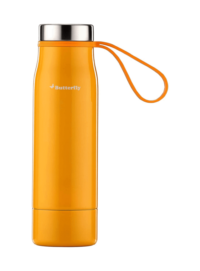 Butterfly Stainless Steel Urban Bottle Style Vacuum Flask, 350 Ml, Yellow