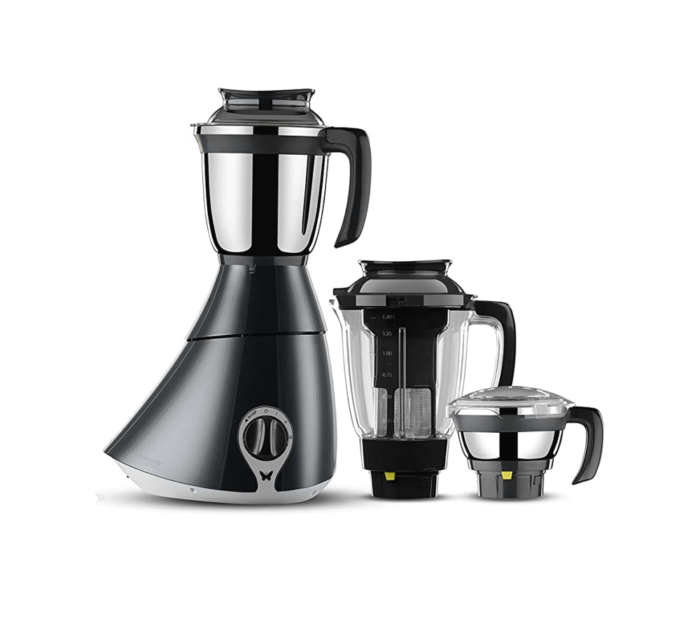 Butterfly Matchless 3J 750-Watt Mixer Grinder with 3 Jars (Grey)