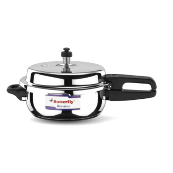 Butterfly Aluminum Blue Line Pressure Cooker - 2 L , Silver