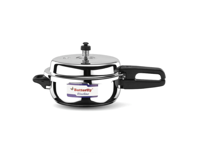 Butterfly Aluminum Blue Line Pressure Cooker - 2 L , Silver