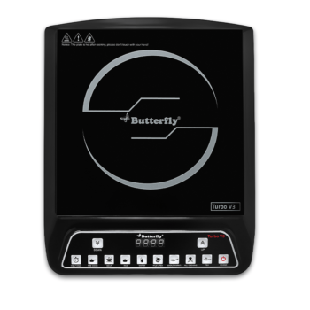 Butterfly Glass Turbo V3 Power Hob Induction Auto Cooktop (Black, 1800 Watts)