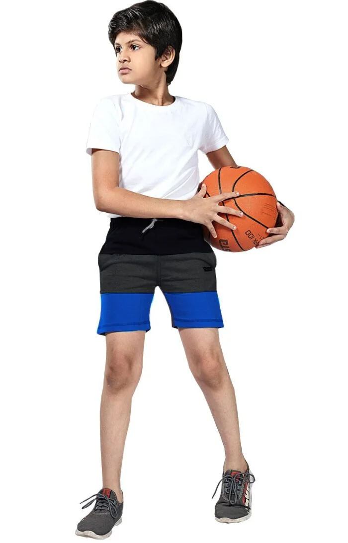 Boys Regular Cotton Knit Lounge Shorts - Blue Combo ( 3 Years - 16 Years )