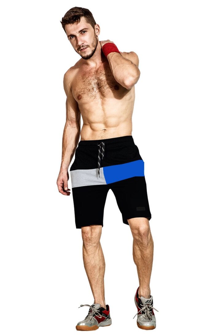 Men's Regular Cotton Knit Lounge Shorts - Blu