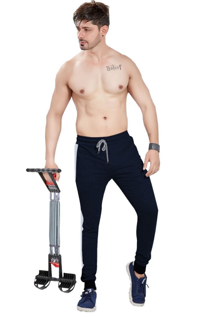 Men's Cotton Track Pant Jogger for All Seasons -BLU/WS