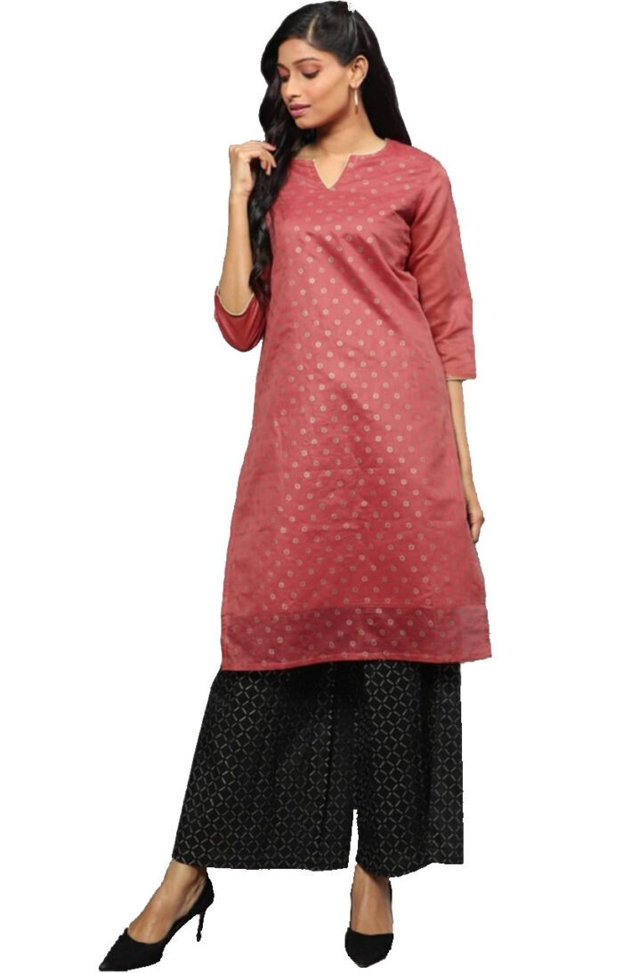 Ishitva Ladies Printed Kurti (Below Knee Length) – Only Top. Fabric : Art Silk With lining.