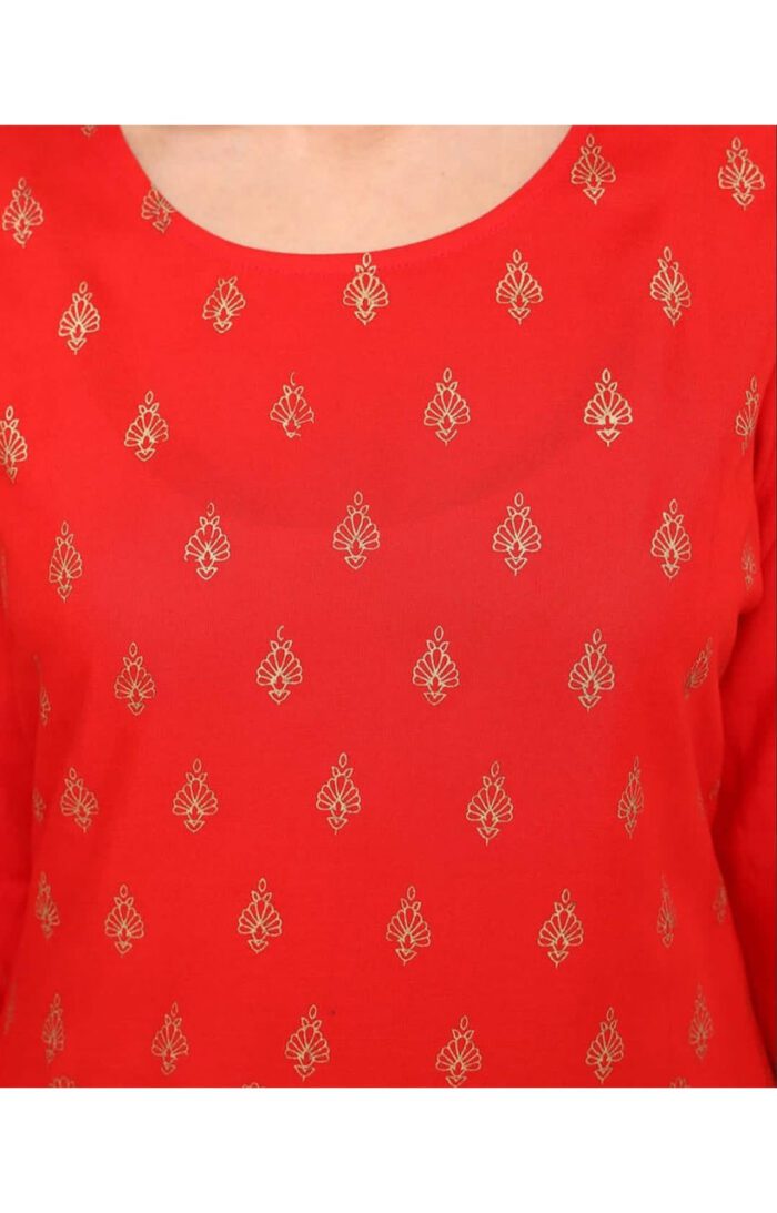 Ishitva Ladies Printed Kurti (Below Knee Length) – Only Top. Fabric : Rayon Without lining. - Image 2
