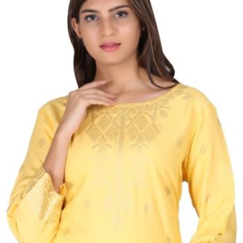 Ishitva Ladies Printed Kurti (Below Knee Length) – Only Top. Fabric : Rayon Without lining. - Image 2