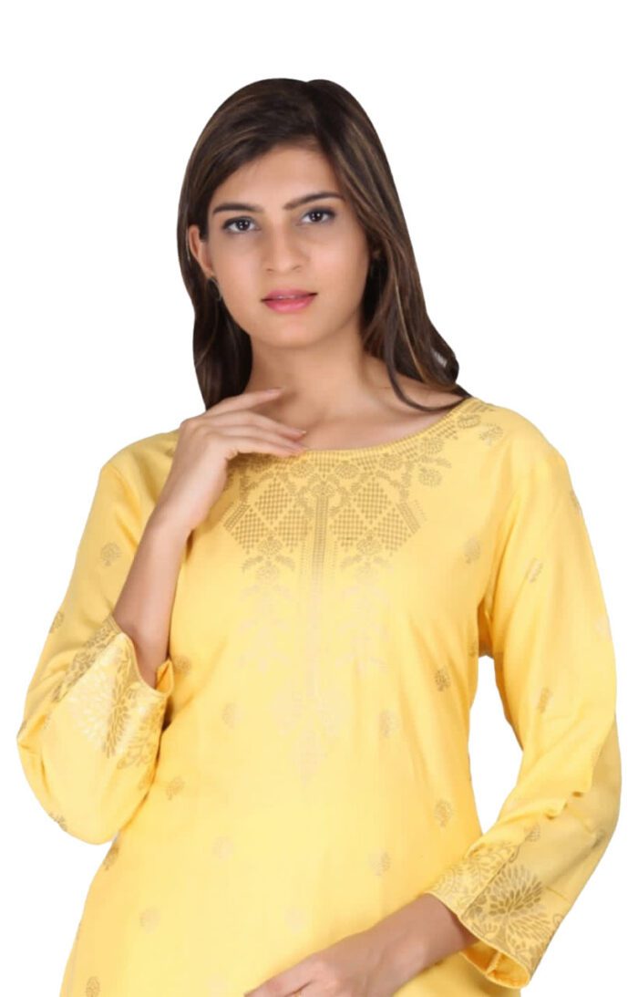 Ishitva Ladies Printed Kurti (Below Knee Length) – Only Top. Fabric : Rayon Without lining. - Image 2