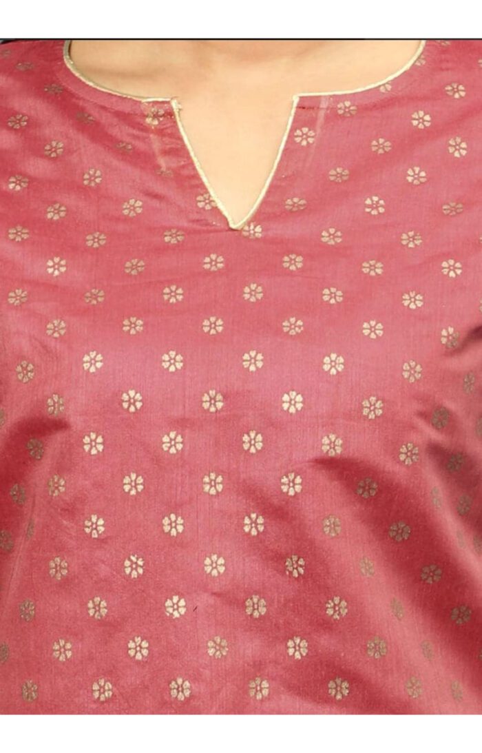 Ishitva Ladies Printed Kurti (Below Knee Length) – Only Top. Fabric : Art Silk With lining. - Image 2