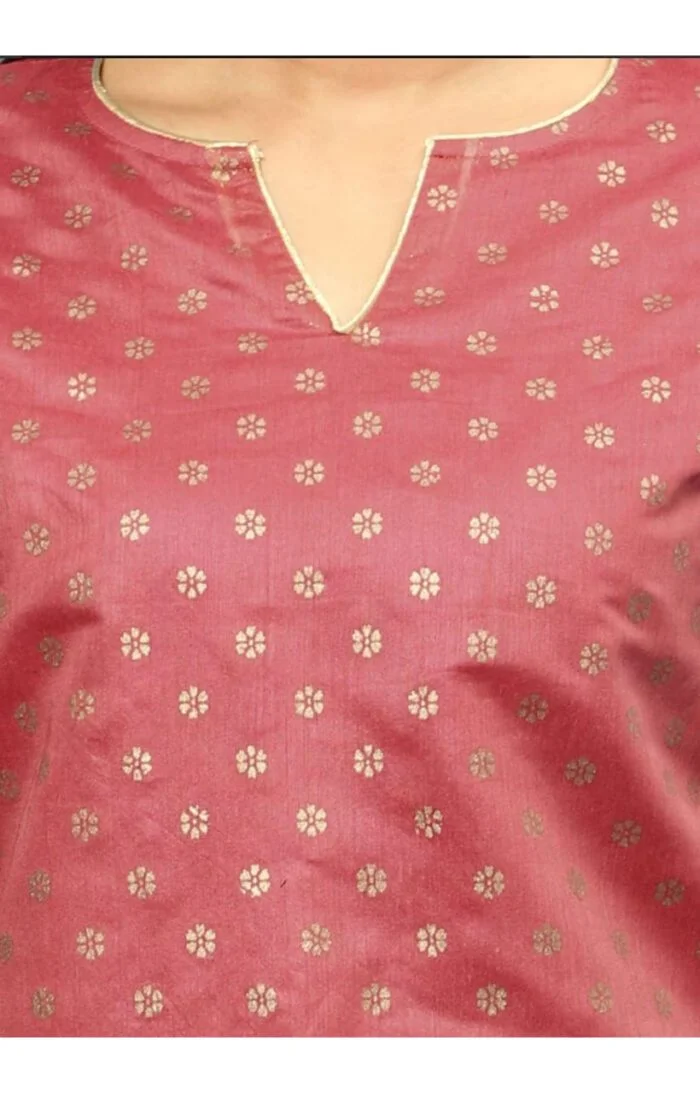 Ishitva Ladies Printed Kurti (Below Knee Length) – Only Top. Fabric : Art Silk With lining. - Image 2