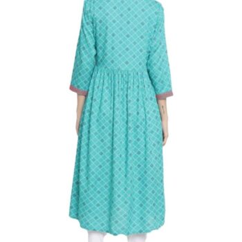 Aabta Ladies Printed Kurti (Below Knee Length) – Only Top. Fabric : Rayon Without lining. - Image 2