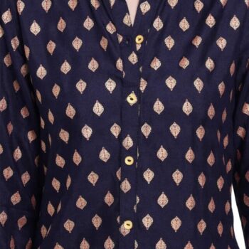 Dhuni Ladies Printed Kurti (Below Knee Length) – Only Top. Fabric : Rayon Without lining. - Image 3