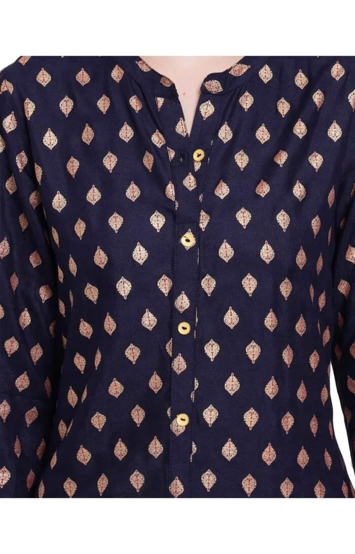 Dhuni Ladies Printed Kurti (Below Knee Length) – Only Top. Fabric : Rayon Without lining. - Image 3