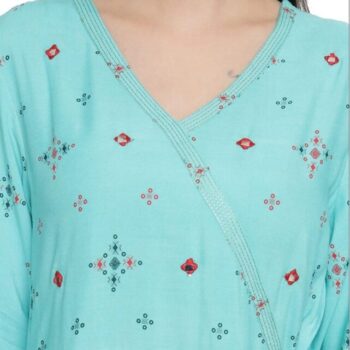 Aabta Ladies Printed Kurti (Below Knee Length) – Only Top. Fabric : Rayon Without lining. - Image 3