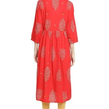 Aabta Ladies Printed Kurti (Below Knee Length) – Only Top. Fabric : Rayon Without lining. - Image 2