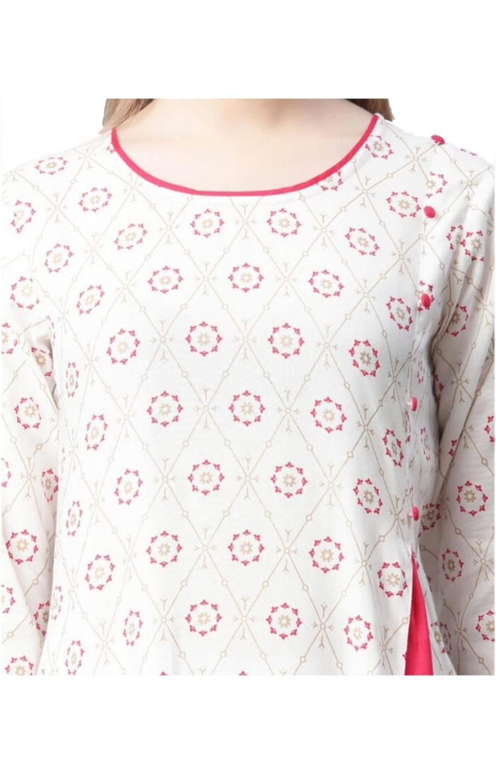 Dhuni Ladies Printed Kurti (Below Knee Length) – Only Top. Fabric : Rayon Without lining. - Image 2