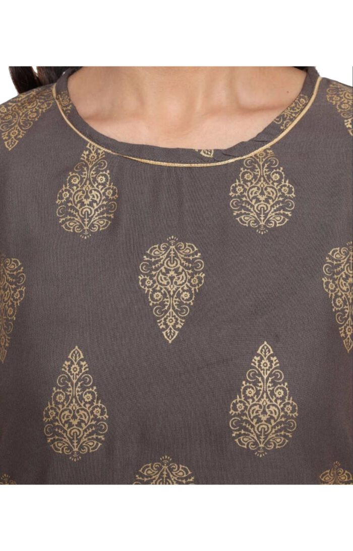 Ishitva Ladies Printed Kurti (Below Knee Length) – Only Top. Fabric : Rayon Without lining. - Image 2