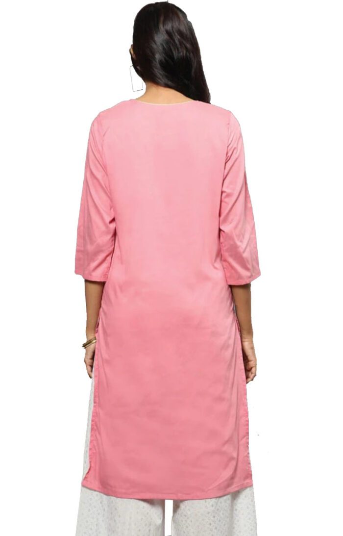 Ishitva Ladies Printed Kurti (Below Knee Length) – Only Top. Fabric : Art Silk Without lining. - Image 3