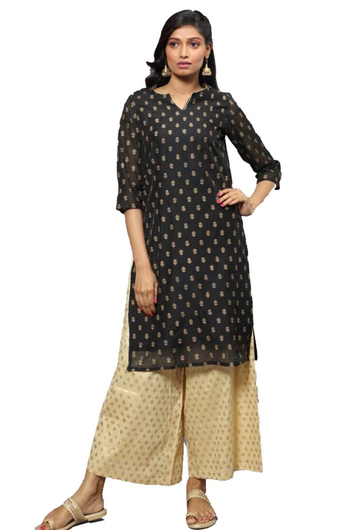 Ishitva Ladies Printed Kurti (Below Knee Length) – Only Top. Fabric : Art Silk With lining.