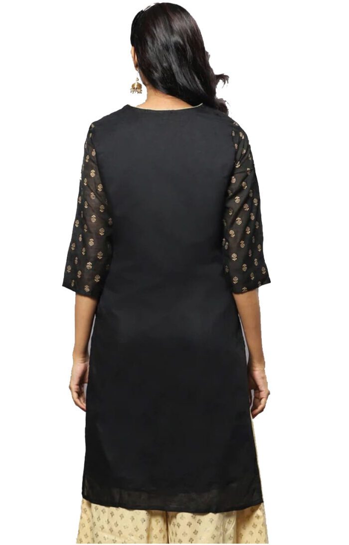 Ishitva Ladies Printed Kurti (Below Knee Length) – Only Top. Fabric : Art Silk With lining. - Image 2