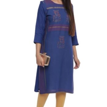 Ishitva Ladies Printed Kurti (Below Knee Length) – Only Top. Fabric : Rayon Without lining.