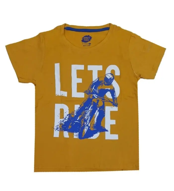 Boys Fashion Cotton Trendy New T-Shirt Yellow Color 9-10 Years