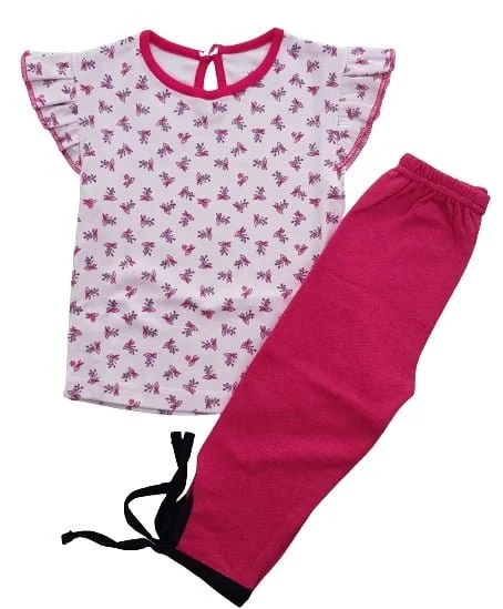 Newborn Kids Baby Girl Clothes T-Shirt Tops+Pant Sets 2 Pieces ( 3 M to 12 M )