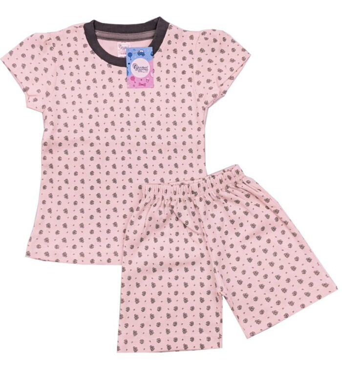 Baby Girls Cotton Half Sleeves T-Shirt & Shorts Set ( 6 Months - 2 Years )