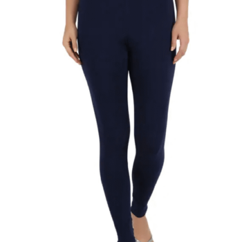 Cotton Lycra 2w Stretchable Soft Women Leggings Navy Blue Color Women's Bottom Wear