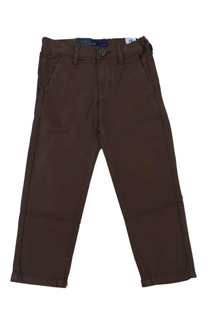 Regular Fit Chocolate Color Boys Cotton Pant  (3 Years - 14 Years)