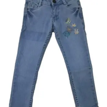 Breathable Stretchable Comfortable Regular Fit Designer Denim Jeans for Girls (3 Years - 6 Years)