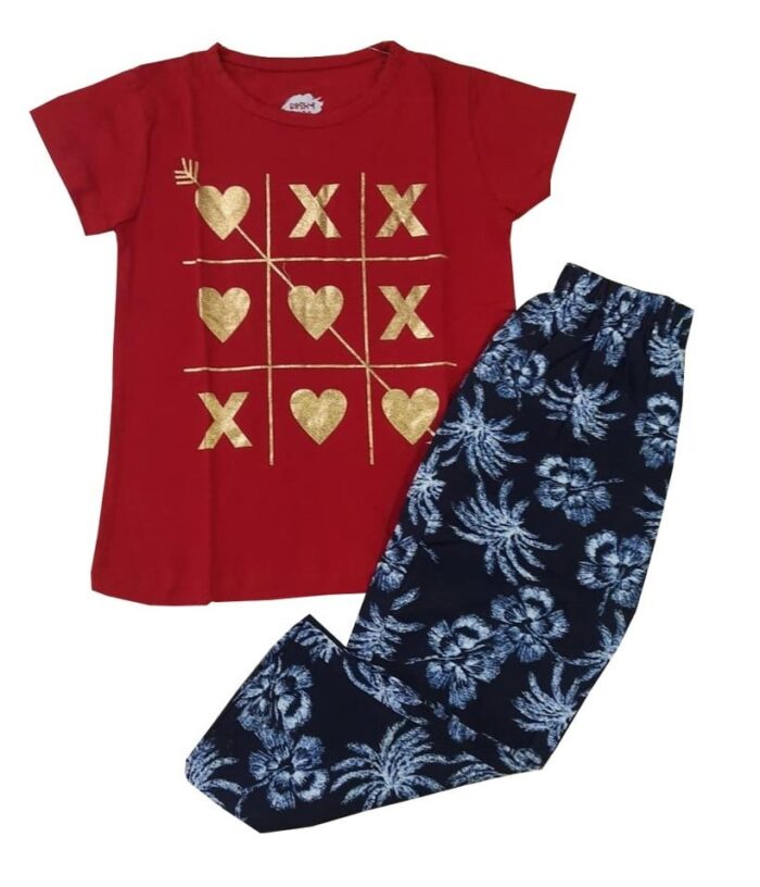 Girls Cotton Printed T-Shirt & Pant - WB&B ( 2 Years - 14 Years )