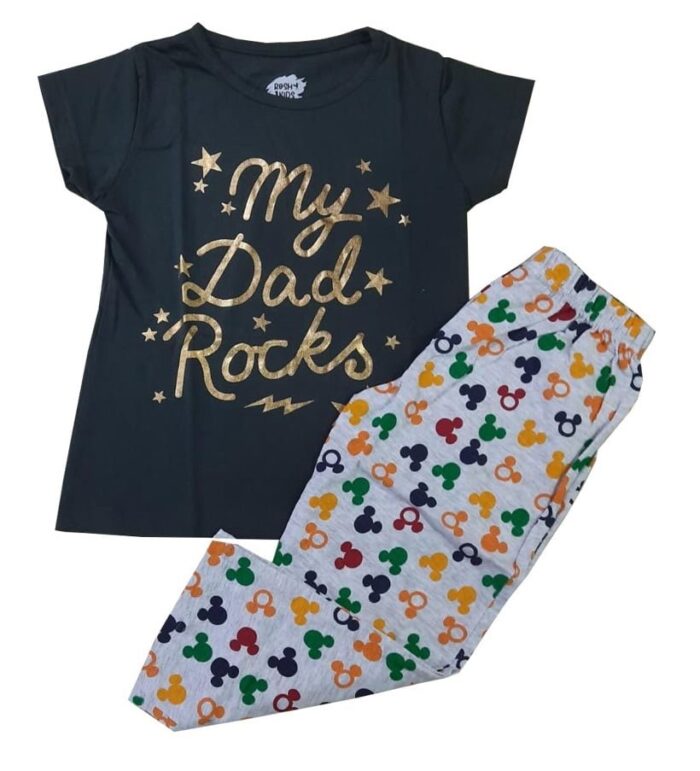 Girls Cotton Printed T-Shirt & Pant - ( 2 Years - 14 Years )