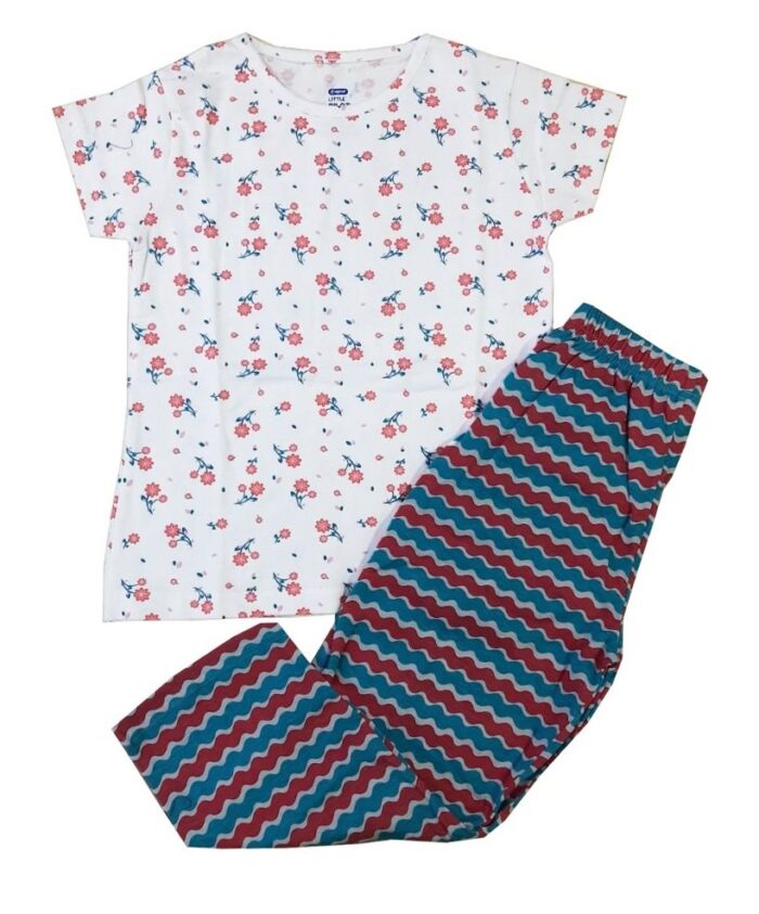 Girls Cotton Printed T-Shirt & Pant - ( 2 Years - 14 Years )