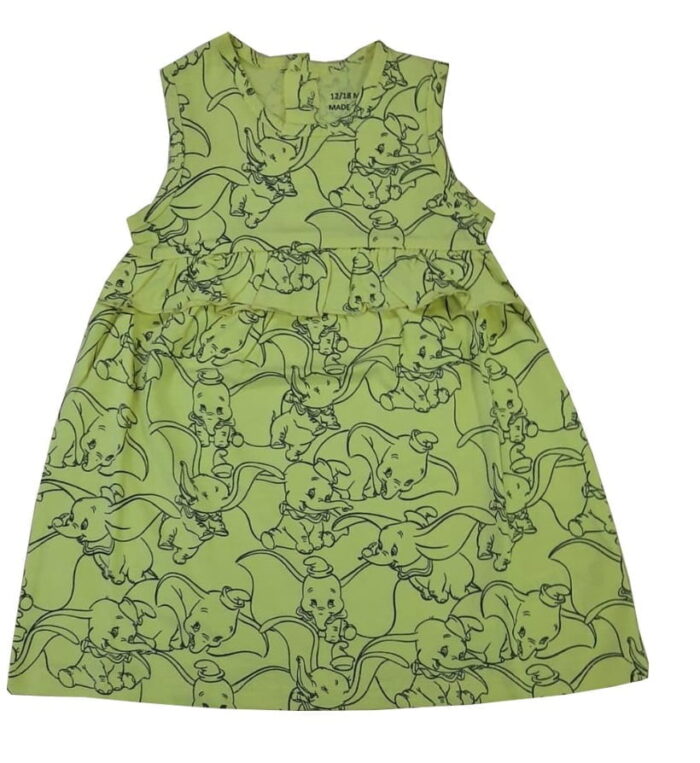 Baby Girls Cotton Frock Green ( 6 Months - 18 Months )