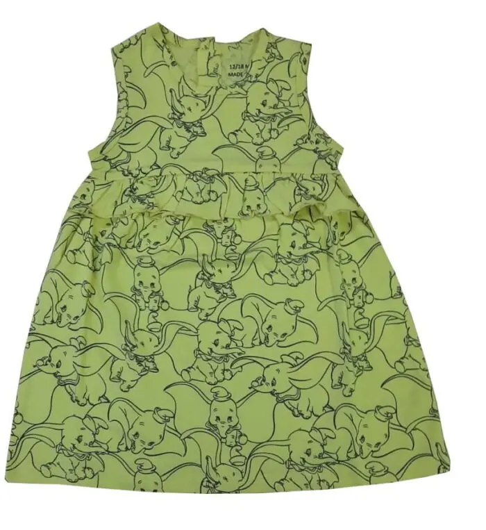 Baby Girls Cotton Frock Green ( 6 Months - 18 Months )