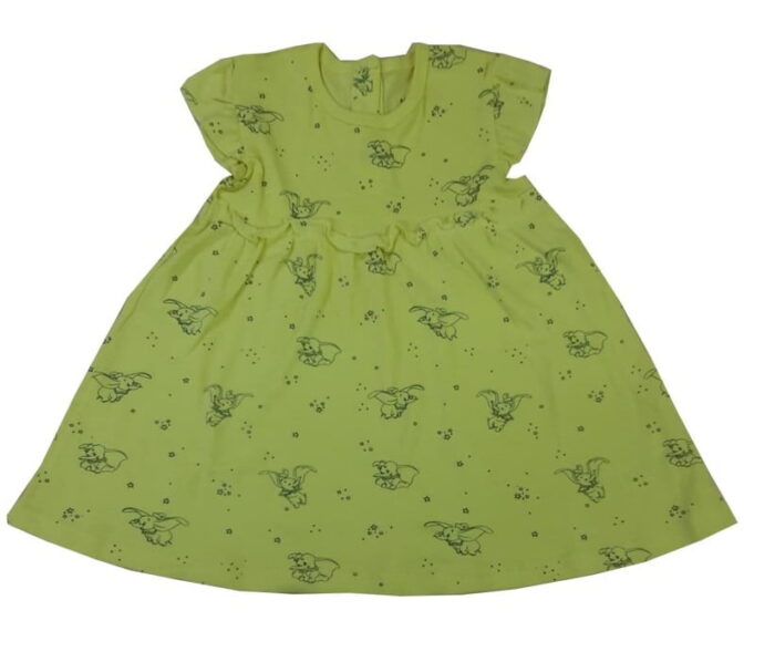 Girls Cotton Frock Green ( 2 Years - 5 Years )