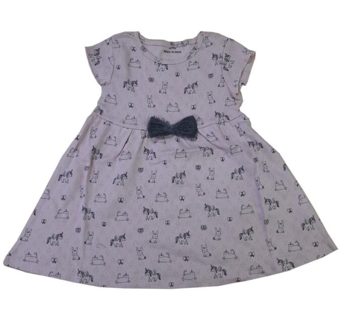 Girls Cotton Frock blue ( 2 Years - 5 Years )