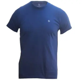 Branded Mens Cotton T-Shirt Navy
