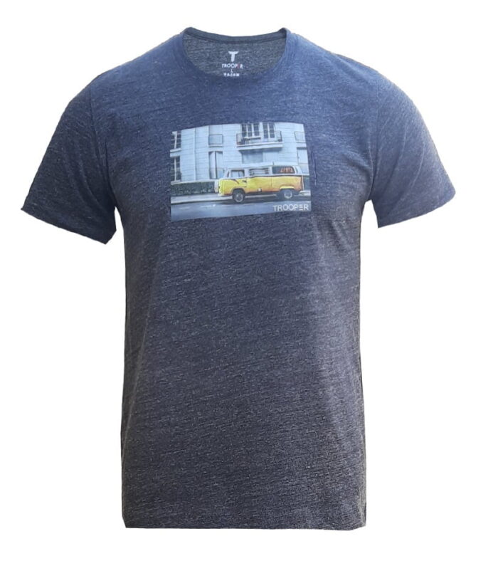 Branded Mens Cotton T-Shirt Grey Melange