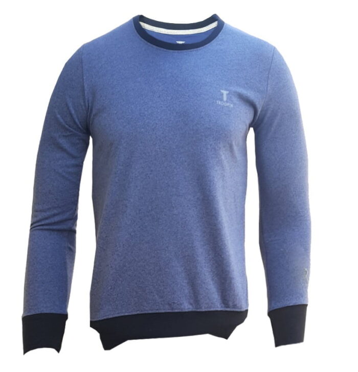 Branded Mens Cotton T-Shirt Lite Blue Full Hand ( S,M,L)