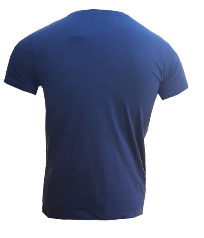Branded Mens Cotton T-Shirt Navy Blue - Image 2