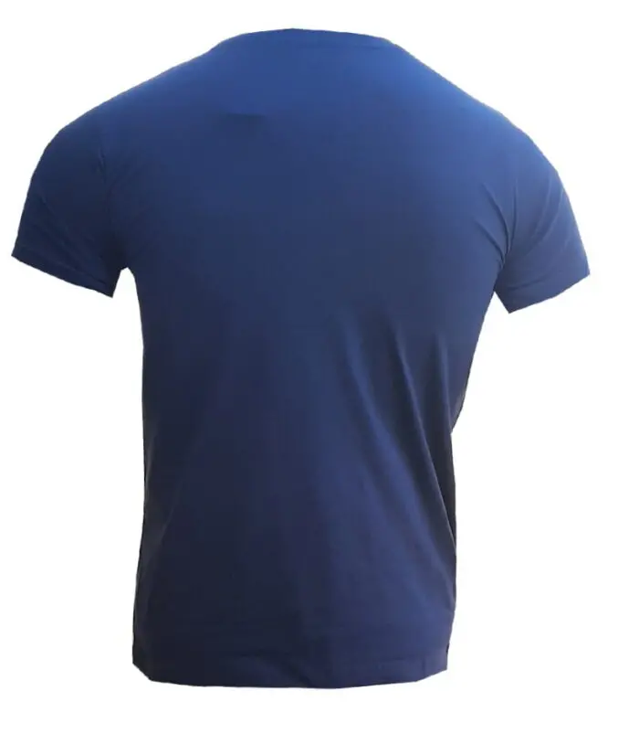 Branded Mens Cotton T-Shirt Navy Blue - Image 2