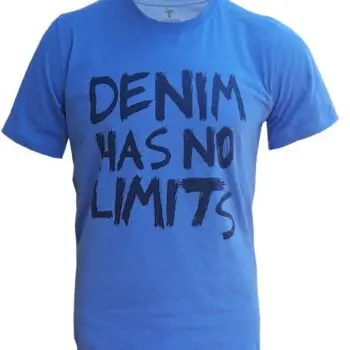 Branded Mens Cotton T-Shirt Blue