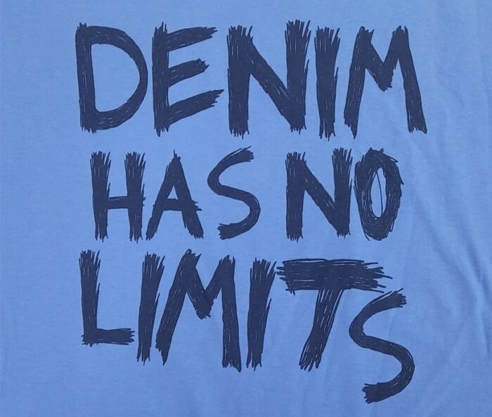 Branded Mens Cotton T-Shirt Blue - Image 2