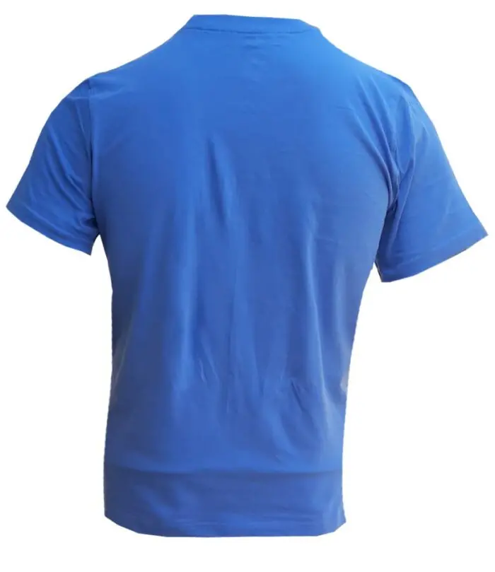 Branded Mens Cotton T-Shirt Blue - Image 3