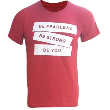 Branded Mens Cotton T-Shirt Red