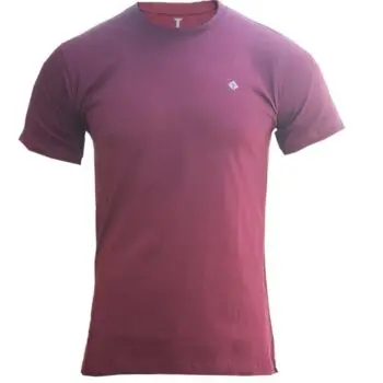 Branded Mens Cotton T-Shirt Maroon